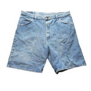 Wrangler Shorts Adult 40 Regular Fit 5 Pocket Denim Jean Bermuda Rugged Wear Men